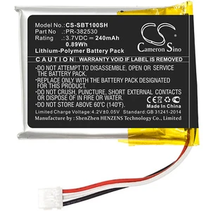 Batterie 240mAh type PR-382530 pour Suunto Ambit 1,ambit 2, ambit 2s, ambit 3 - Photo 1 sur 5