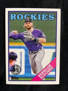 2023 Topps Series 1 - 1988 Topps Baseball Black #T88-40 Brendan Rodgers /299 NEW - Picture 1 of 2