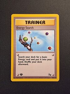 Pokémon Card - Energy Search 59/62 - 1st Edition Trainer Card | Excellent 