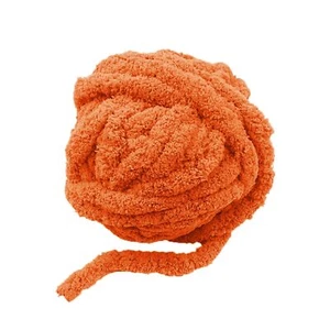 Chunky Yarn for Arm Knitting Blanket Orange Chenille Yarn - Picture 1 of 1