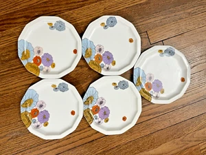 Rosenthal Studio Linie Patras Flower Dessert Plates, made in Germany, set of 5 - Picture 1 of 7