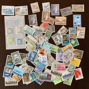 ICELAND STAMP LOT MINT MNH USED #195-198, #741-742, GEYSERS AND MORE