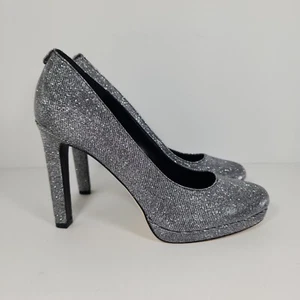 Michael Kors Ethel Pump Fine Glitter Chain Mesh Women's Size 8 In Original Box - Picture 1 of 11