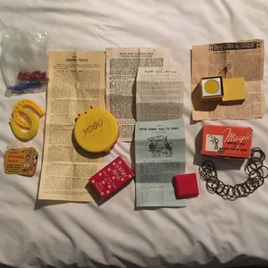 Lot of 1940s-1950s  Vintage Magic Tricks Games And Instructions - Picture 1 of 15