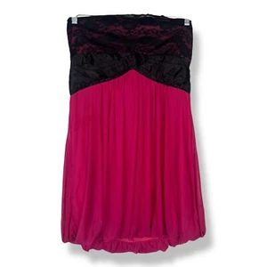 Womens Y2k Babydoll Dress Size XL Strapless Cocktail Disco Festival Glam Party - Picture 1 of 8