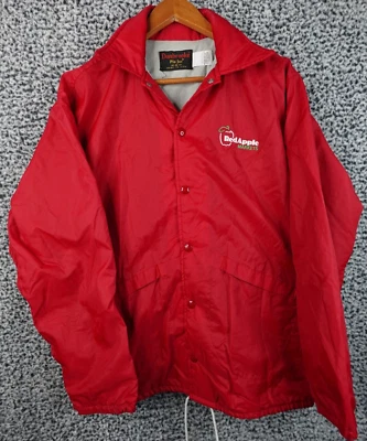 Play Jac By Dunbrooke Vtg Snap Front Windbreaker Red Size Medium Red Apple Markt - Image 1 of 4