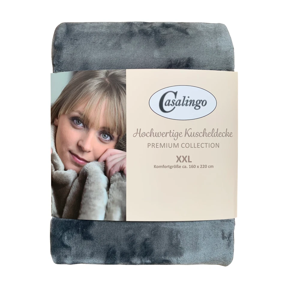 Flanell Kuscheldecke/ Wohndecke, XXL, 160 x 220 cm - Bild 1 von 1