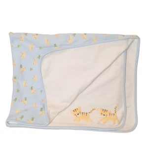 Vintage 2002 Gymboree Baby Tiger Double Sided Lovey Security Blanket 36" X 31" - Picture 1 of 10