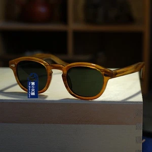 Hombres Gafas Polarizadas Johnny Depp Marco Rubio Acetato Verde G15 Lente Polarizada - Imagen 1 de 6