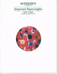 Sotheby's - Important Paperweights - Mar 12 1986 - Imagen 1 de 1