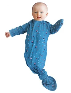 Vestido anudado para bebé Keep Me Cosy®, ropa para dormir bambú recién nacido - azul marino - Imagen 1 de 6