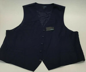 Murano Men's Polyester Blend Suit Vest, Size (3XB) Navy - Picture 1 of 3