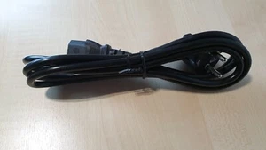 Kaltgerätekabel Netzkabel Stromkabel Kaltgerätestecker Schutzkontakt schwarz, 2m - Bild 1 von 3