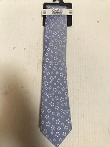 Corbata azul floral para hombre Croft & Barrow mezcla algodón (APO-171-6) - Imagen 1 de 4
