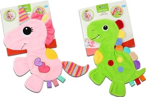 Knistertuch Baby -für Jungen und Mädchen- Dino/Einhorn Schnuffeltuch Kuscheltuch - Bild 1 von 14