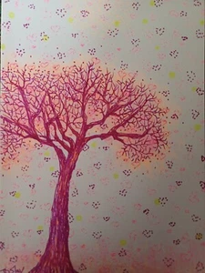 Dot Art Fireflies Love Energy Nature Tree Greeting Card Drawing Firefly Artwork - Picture 1 of 12