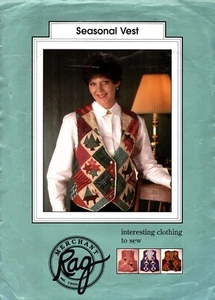Seasonal Vest ~ Interesting Clothing to Sew by Rag Merchant ~ Sizes XS-XL - Picture 1 of 4