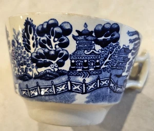 Vintage Ersatz Teetasse, Willow Wood & Sons England, blau weiß - siehe Fotos - Bild 1 von 4