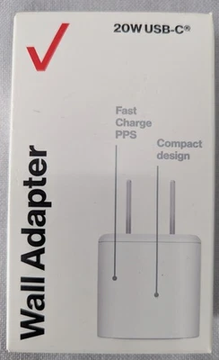 Adaptador Cargador Pared Rápido Original Apple iPhone 20W TIPO C VERIZON - Blanco Foto 1 de 4