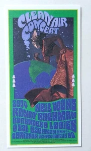 CLEAN AIR CONCERT / Neil Young / Randy Bachman Mini-Concert Poster Print / Mint - Imagen 1 de 1
