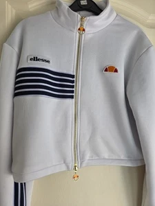 Ellesse Cecillo Retro Tracksuit Top Womens Size 10 Festival Wear - Picture 1 of 8