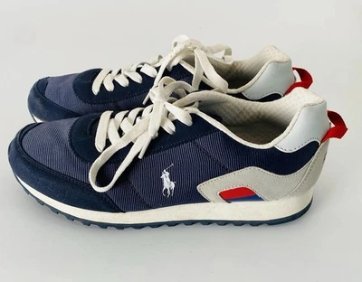 Zapatillas Polo Ralph Lauren Niños/Hombres Talla 6 Azul Gris Blanco Rojo Nuevas Sin Caja Foto 1 de 4