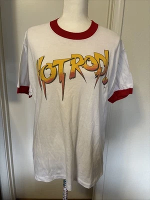 vtg 80s HOT ROD! ROWDY RODDY PIPER WWF LIGHTNING RINGER t-shirt WRESTLING XL - Image 1 of 4