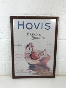 Vintage gerahmter HOVIS Brot & Kekse Druck großes 24,5 x 18" Portrait Poster - Bild 1 von 3