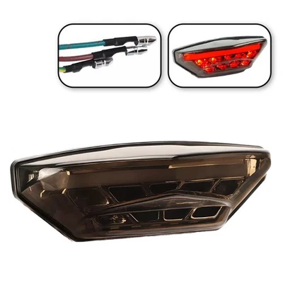 Smoked Lens Motorcycle ATV Dirt Bike Rear Brake Light Tail Lamp LED - Image 1 of 4
