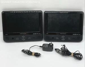 Insignia Dual Screen Portable DVD Players with Case for Parts/Repair - Picture 1 of 5