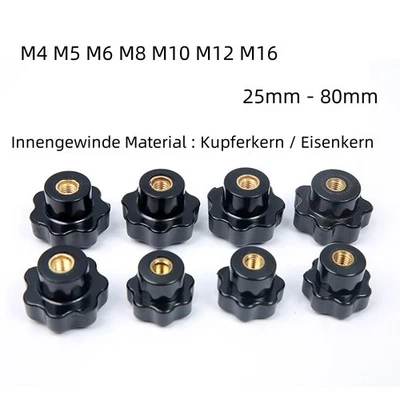 Sterngriffmutter Sterngriff Rändelmutter Sternmutter Griff Klemmmutter Schraube - Bild 1 von 4