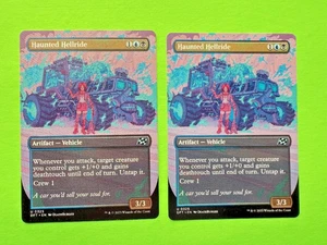 MTG  Aetherdrift - Haunted Hellride - Borderless - Non-Foil - X2 - Picture 1 of 2