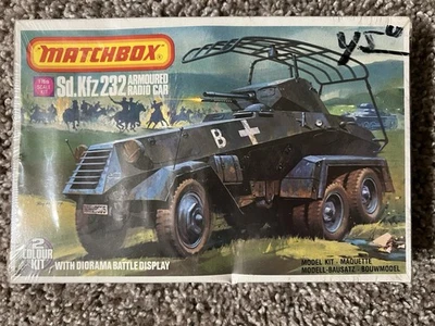 Matchbox 1/76 SD Kfz 232 armored radio car vintage model kit PK-85 - Image 1 of 4
