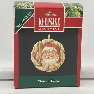 1991 Hallmark Keepsake Miniature VISION OF SANTA Ornament - FREE SHIPPING - Picture 1 of 4