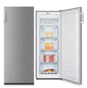 PKM Gefrierschrank NoFrost 155 Liter Eisschrank Tiefkühler Silber 5 Fächer - Bild 1 von 8
