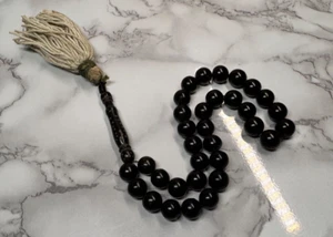 50 Grams Antique Islamic Black Coral Yusuri Rosary Beads. - Picture 1 of 6