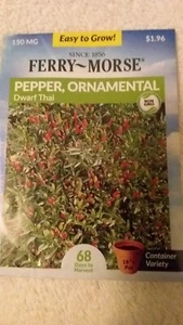 Pepper 150 MG Herb Seed Non-GMO - Ferry Morse 68 days to Harvest 12/22 - Picture 1 of 4
