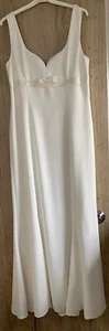 Ronald Joyce Classy Ivory Wedding Dress. Inc New Satin Wrap & Faux Sleeve. UK 14 - Picture 1 of 24