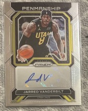 2022-23 Panini Prizm Jarred Vanderbilt Rookie Penmanship Auto Lakers Jazz NBA