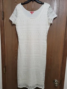 Cowgirl-Kleid Bongo weiß Spitze Kurzarm - Bild 1 von 4