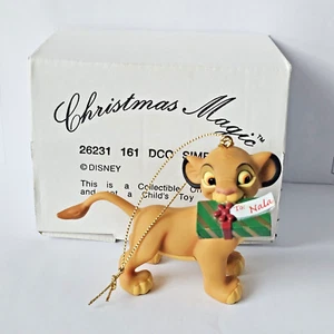 Grolier 26231 Disney Christmas Magic Ornament 161 Simba with Gift - Lion King - Picture 1 of 9