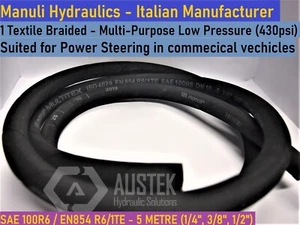 Italian- 1/2" Industrial Power Steering, Heater Hose, Diesel, Oil & Petrol Hose - Picture 1 of 8