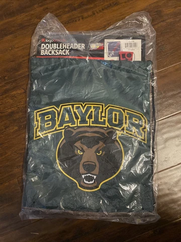 Logo Brands NCAA Baylor Bears Doubleheader Double Sided Backsack CinchSack Cover