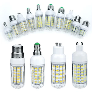 LED Corn Bulb 5730 SMD E27 E14 E12 B22 35W - 85W Equivalent Light Bright Lamp RD - Picture 1 of 22