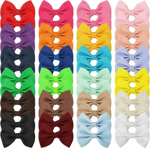 XIMA 48Pcs(24Pairs) Dog'S Hair Bows Clips,Small Handmade Hair Accessories Bow - Picture 1 of 12