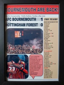 AFC Bournemouth 1 Nottingham Forest 0 - 2022 Championship - framed print - Picture 1 of 2