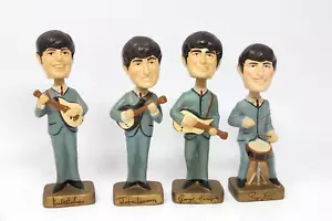 The Beatles 1964 Car Mascots 8" Bobbleheads Bobb'in Head Nodders set of 4 - Picture 1 of 17