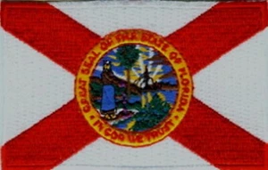 Florida USA State Flag Embroidered Patches 3"x2" iron-on - Picture 1 of 1
