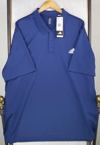ADIDAS Size 3XL Mens Polo Shirt NEW $70 Dark Blue Short Sleeve Wicking XXXL Golf - Picture 1 of 18