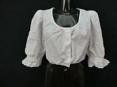 Gr.46 Dirndlbluse mit Spitze Bluse für Dirndl Krüger Trachtenbluse B7941 - Bild 1 von 3